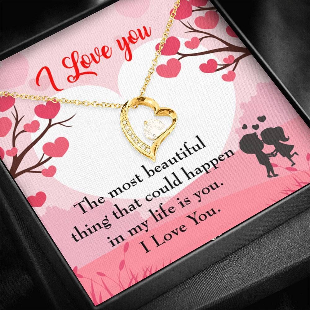 Gift For Your Lover The Most Beautiful Thing Forever Love Necklace