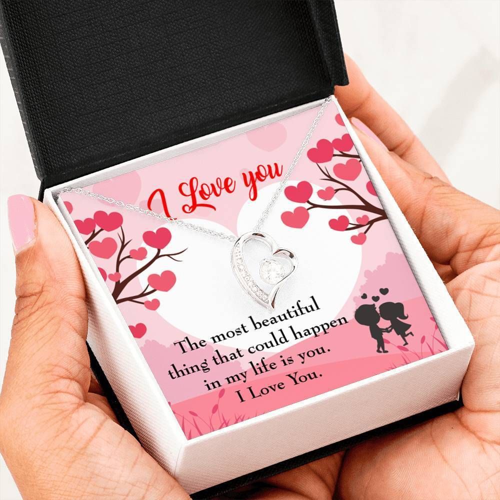 Gift For Your Lover The Most Beautiful Thing Forever Love Necklace