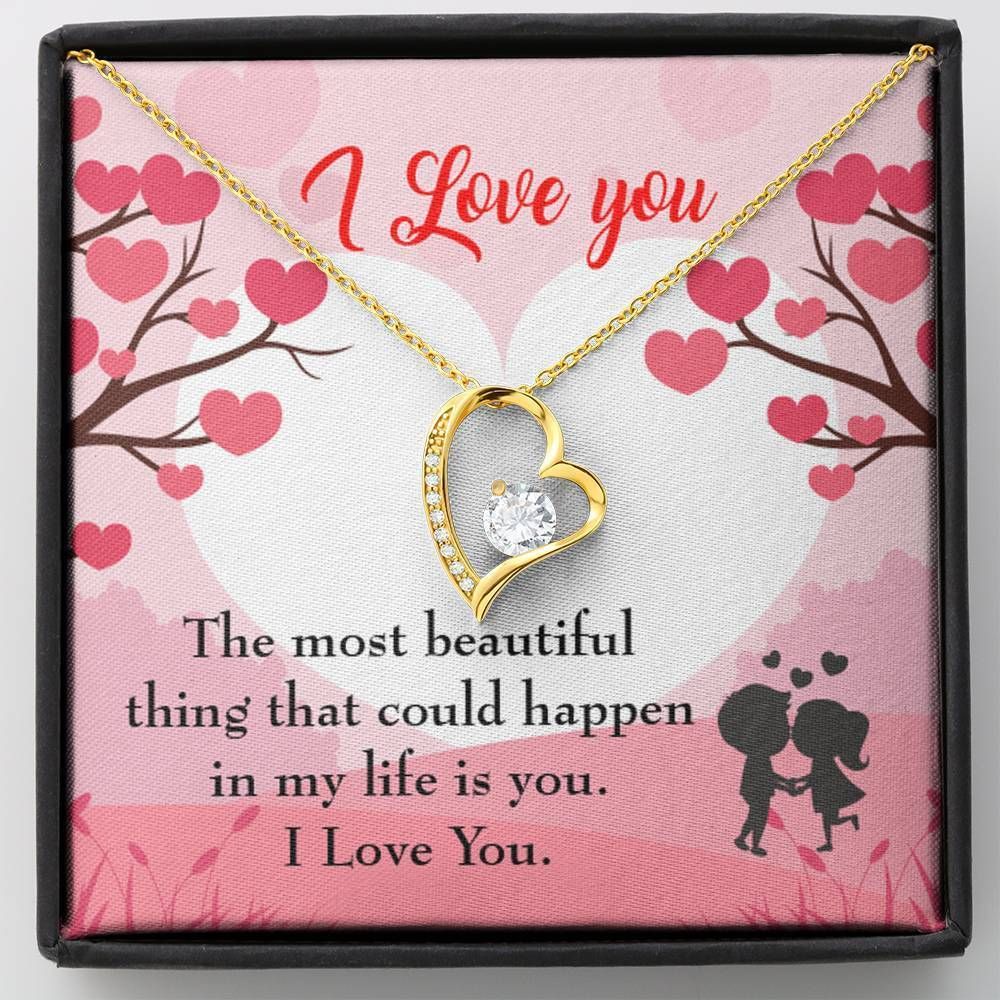 Gift For Your Lover The Most Beautiful Thing Forever Love Necklace