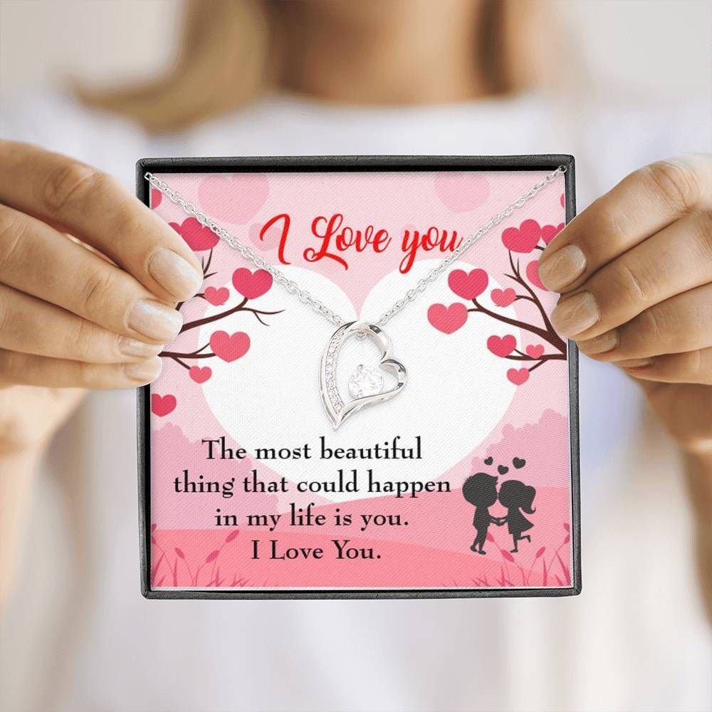 Gift For Your Lover The Most Beautiful Thing Forever Love Necklace