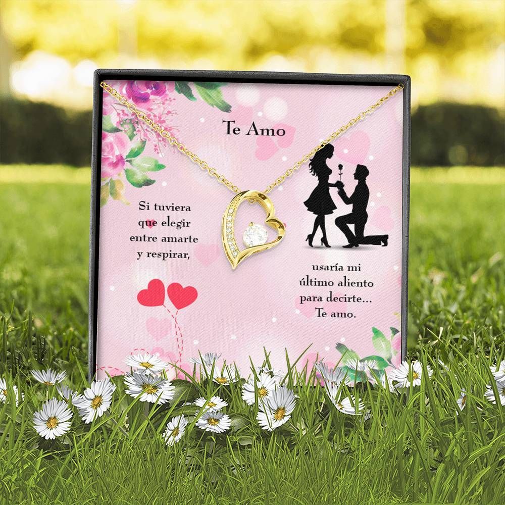 Gift For Her Te Amo Forever Love Necklace