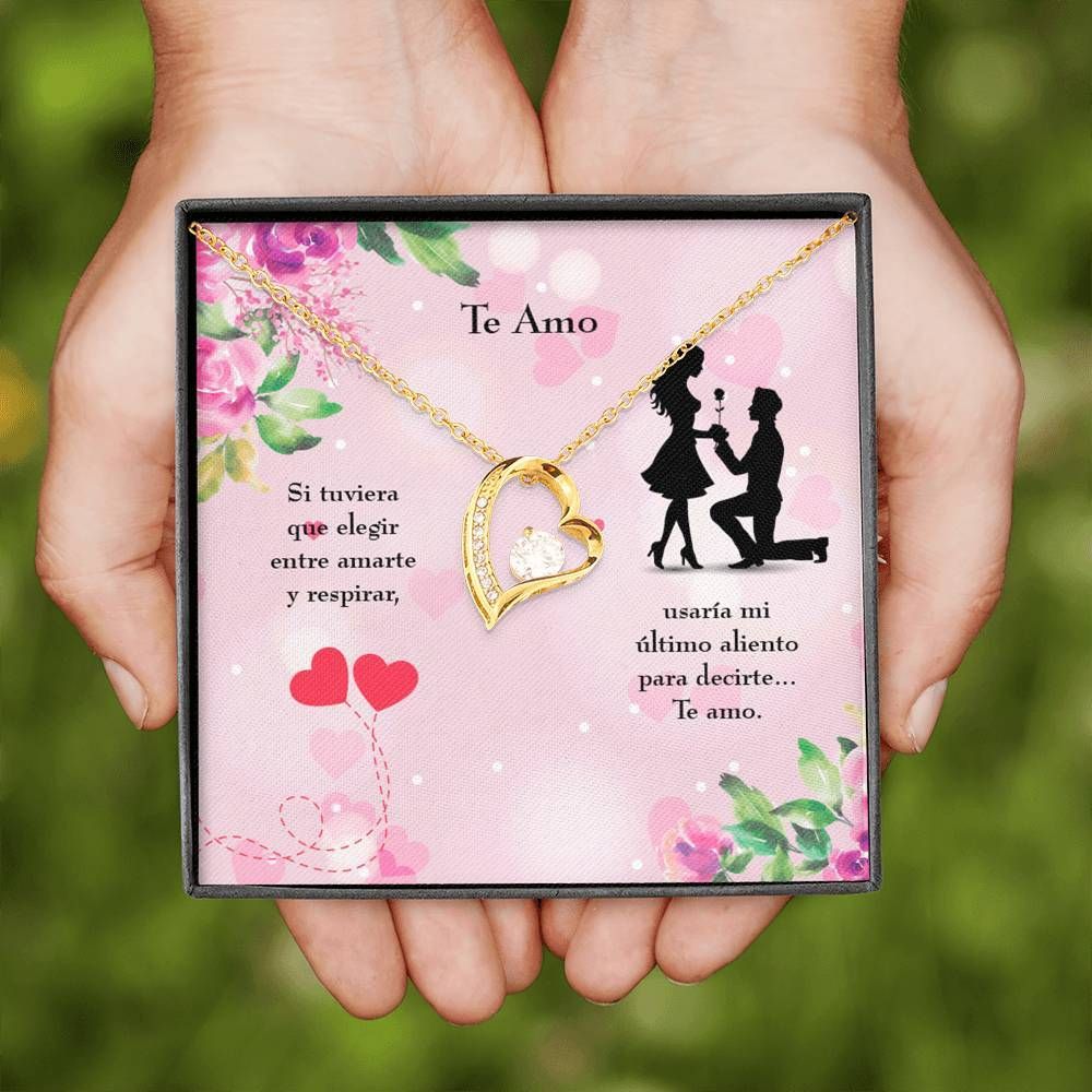 Gift For Her Te Amo Forever Love Necklace