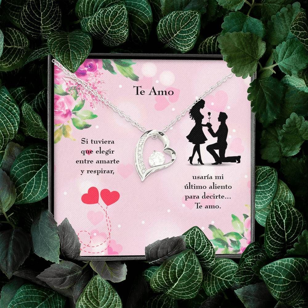 Gift For Her Te Amo Forever Love Necklace