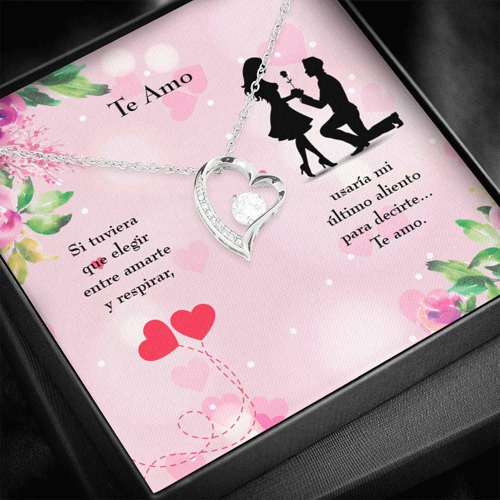 Gift For Her Te Amo Forever Love Necklace