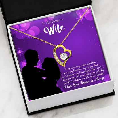 Forever Love Necklace Gift For Wife Every Love Story Forever Love Necklace Forever Love Necklace