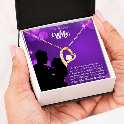 Forever Love Necklace Gift For Wife Every Love Story Forever Love Necklace Forever Love Necklace