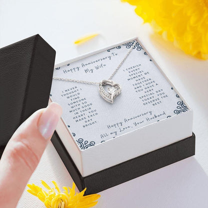 I Cherish Every Special Moment Be Have Together Gift For Wife Forever Love Necklace