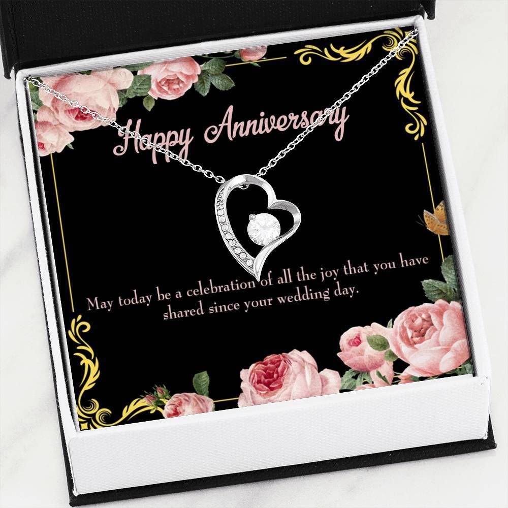 Gift For Wife With Love Happy Anniversary Forever Love Necklace