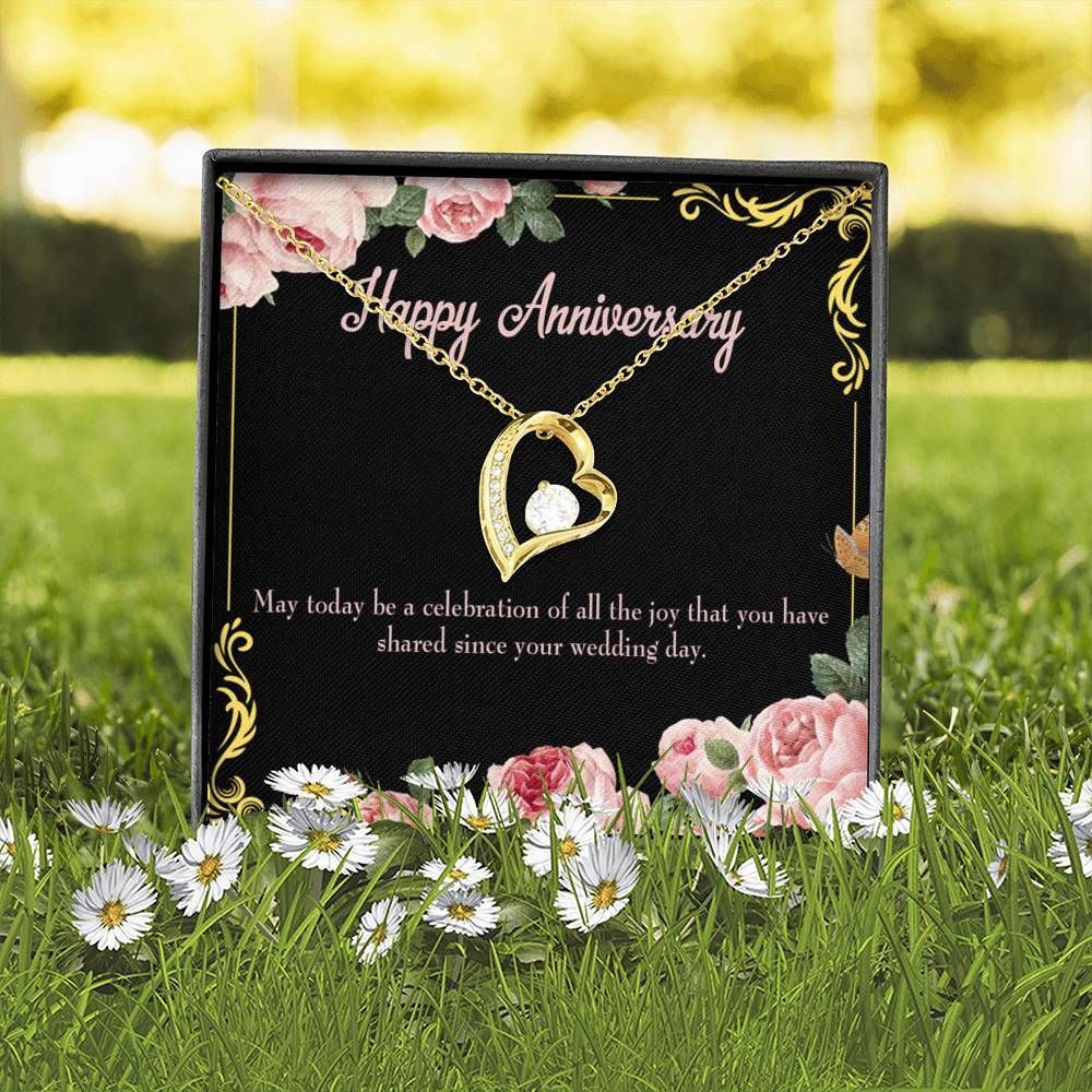 Gift For Wife With Love Happy Anniversary Forever Love Necklace