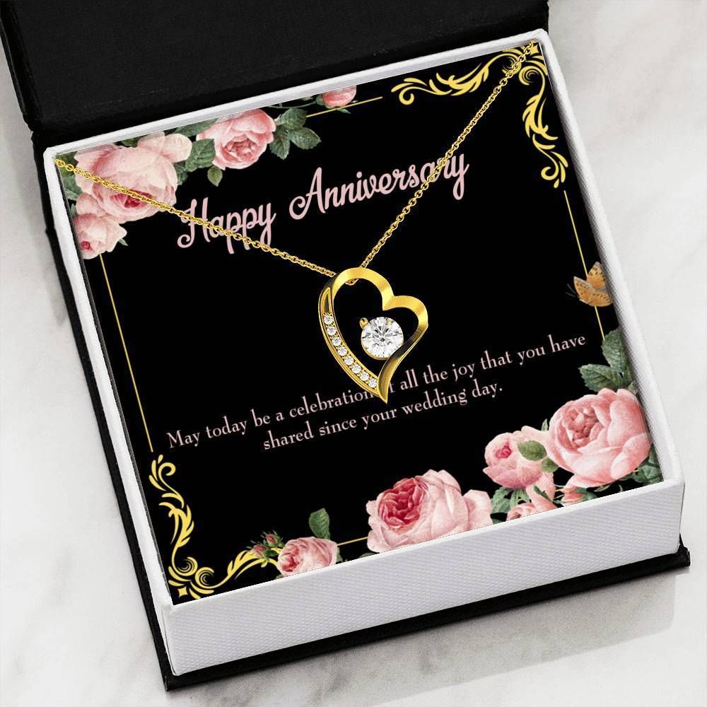 Gift For Wife With Love Happy Anniversary Forever Love Necklace