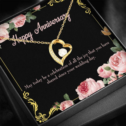 Gift For Wife With Love Happy Anniversary Forever Love Necklace