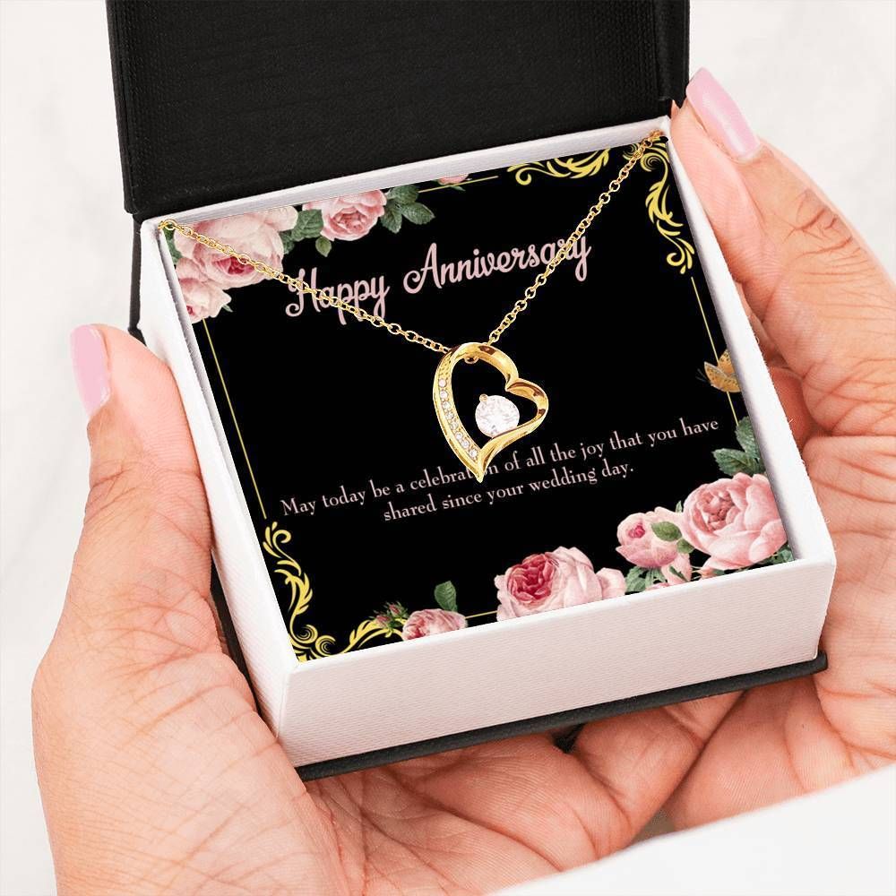 Gift For Wife With Love Happy Anniversary Forever Love Necklace