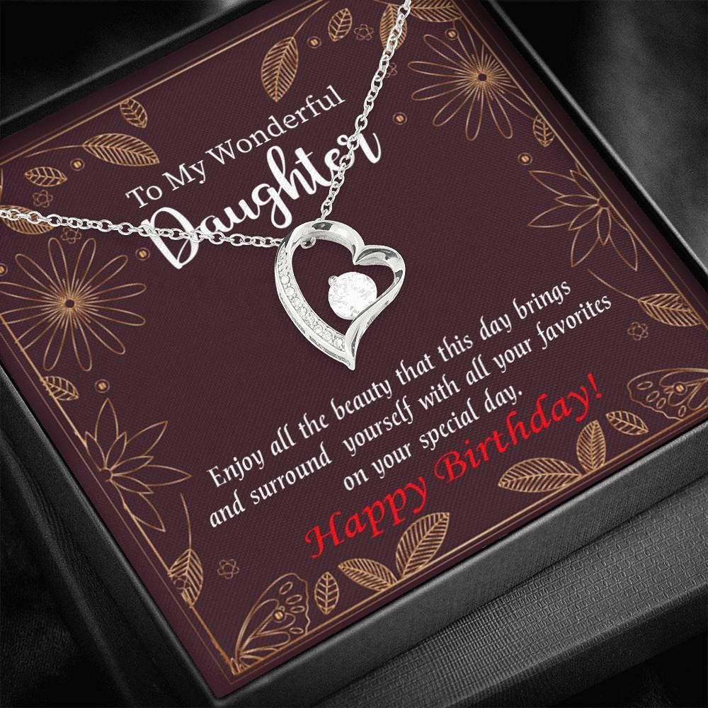 Gift For Daughter Happy Birthday 18K Gold Forever Love Necklace