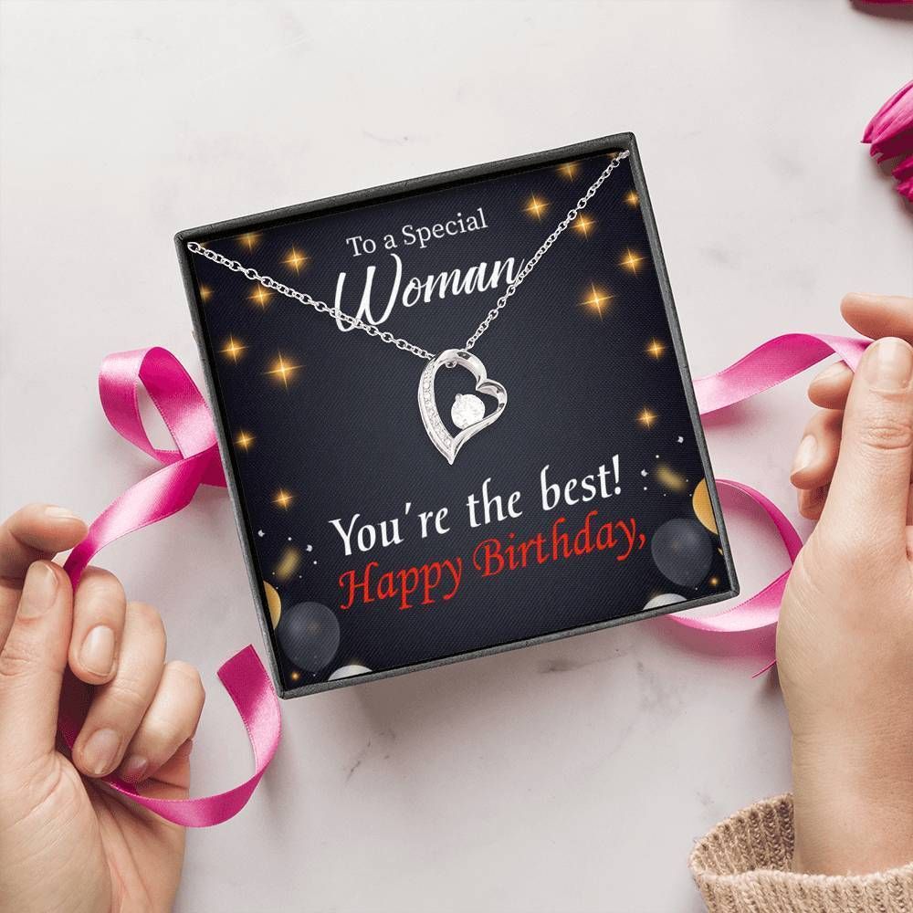 Happy Birthday Special Woman You Are The Best Mom Forever Love Necklace