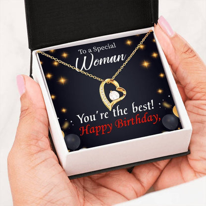 Happy Birthday Special Woman You Are The Best Mom Forever Love Necklace