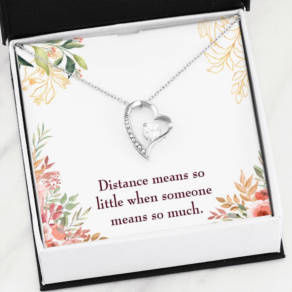 Forever Love Necklace Gift For Fiancee Distance Means So Little Forever Love Necklace Forever Love Necklace