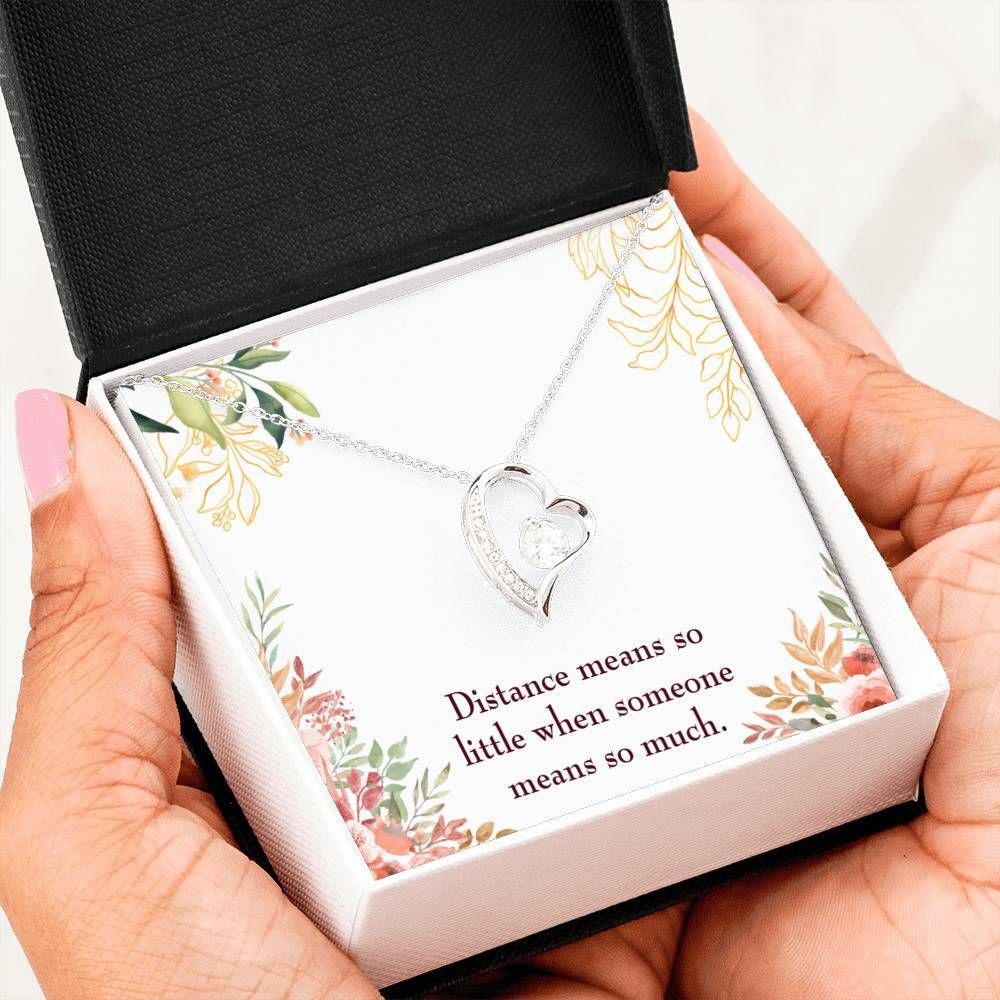 Forever Love Necklace Gift For Fiancee Distance Means So Little Forever Love Necklace Forever Love Necklace