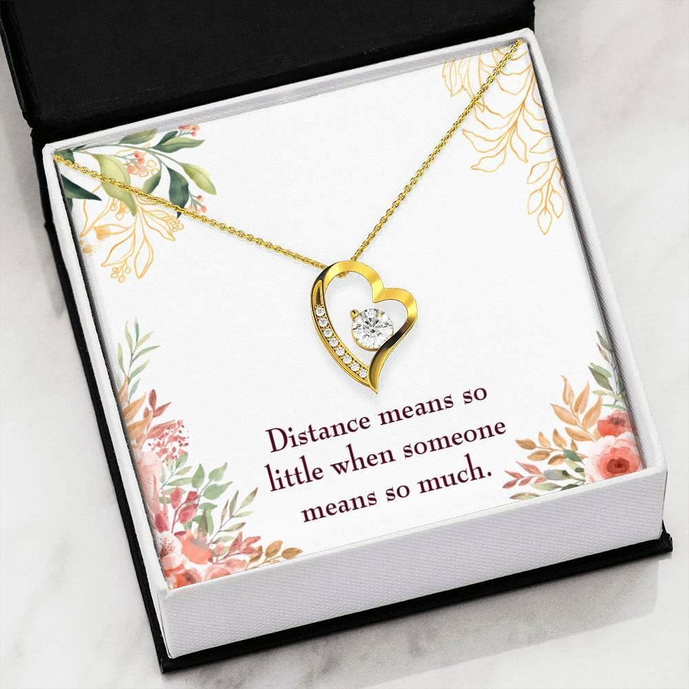 Forever Love Necklace Gift For Fiancee Distance Means So Little Forever Love Necklace Forever Love Necklace