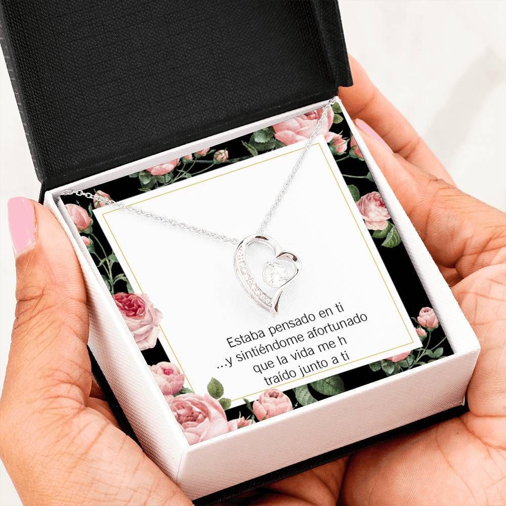 Forever Love Necklace Gift For Fiancee Thinking Of You Forever Love Necklace Forever Love Necklace