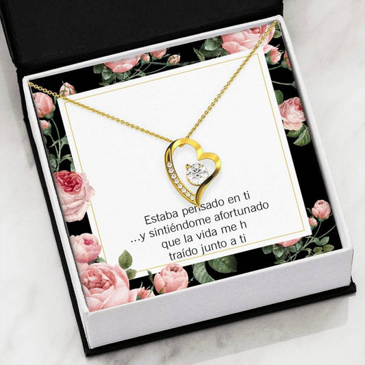 Forever Love Necklace Gift For Fiancee Thinking Of You Forever Love Necklace Forever Love Necklace