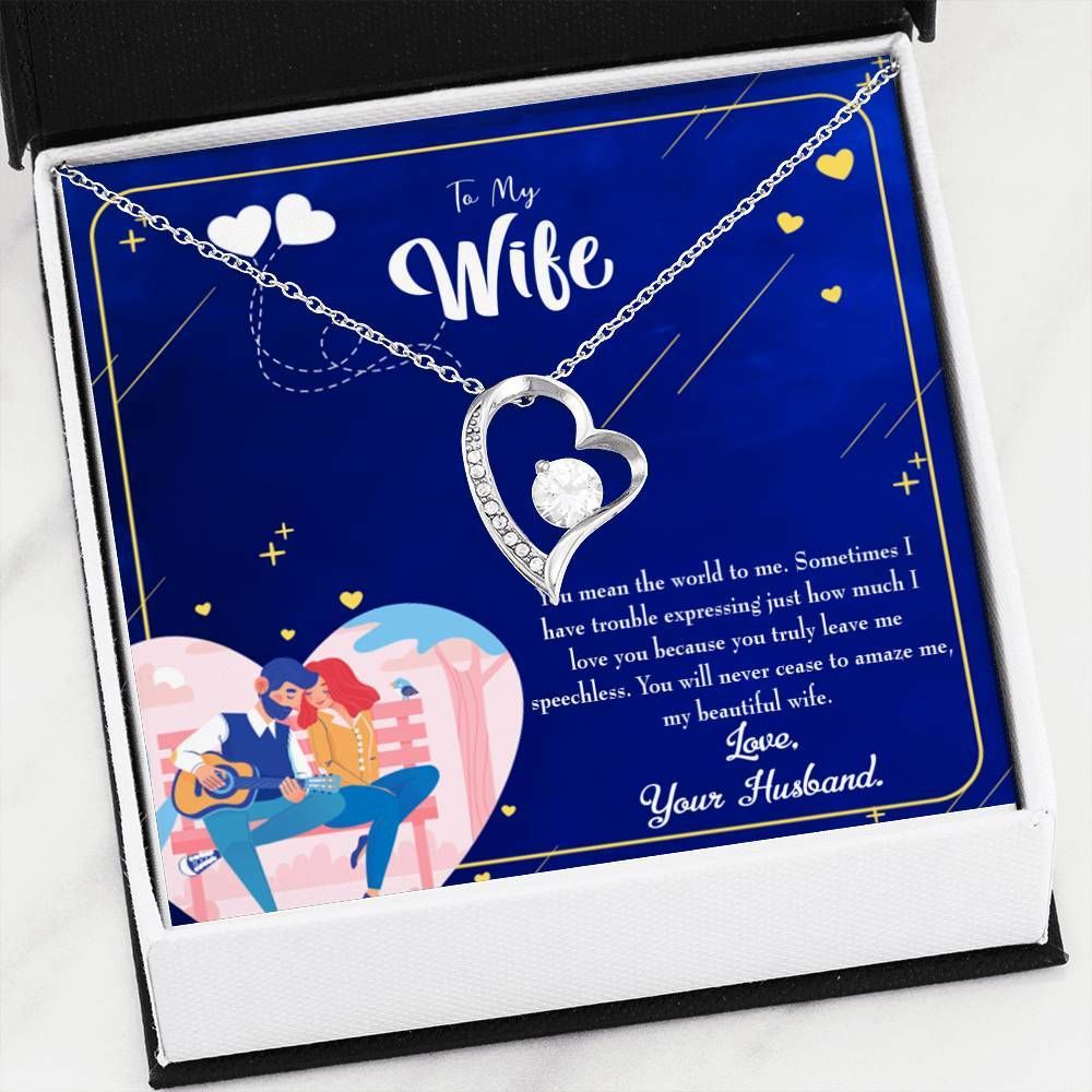 18K Gold Forever Love Necklace Gift For Wife You Amaze Me Forever Love Necklace Forever Love Necklace