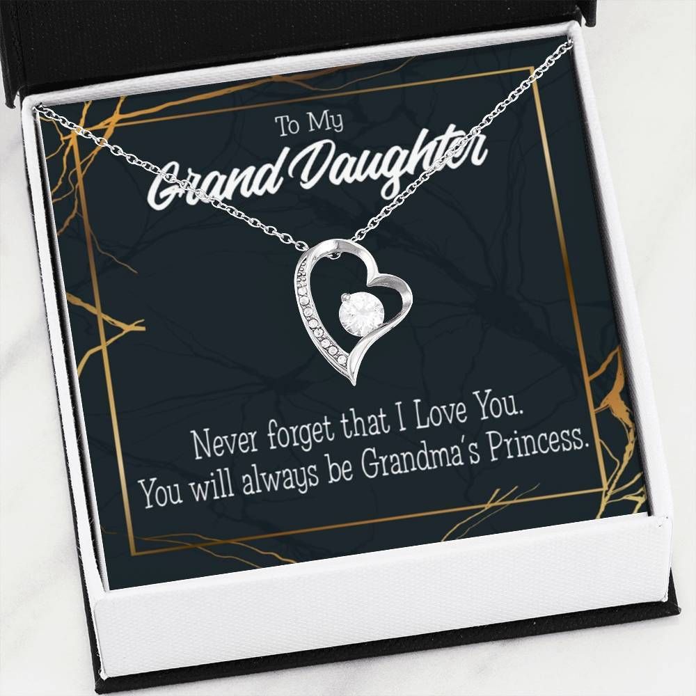 18K Gold Forever Love Necklace Gift For Granddaughter Grandma's Princess Forever Love Necklace Forever Love Necklace