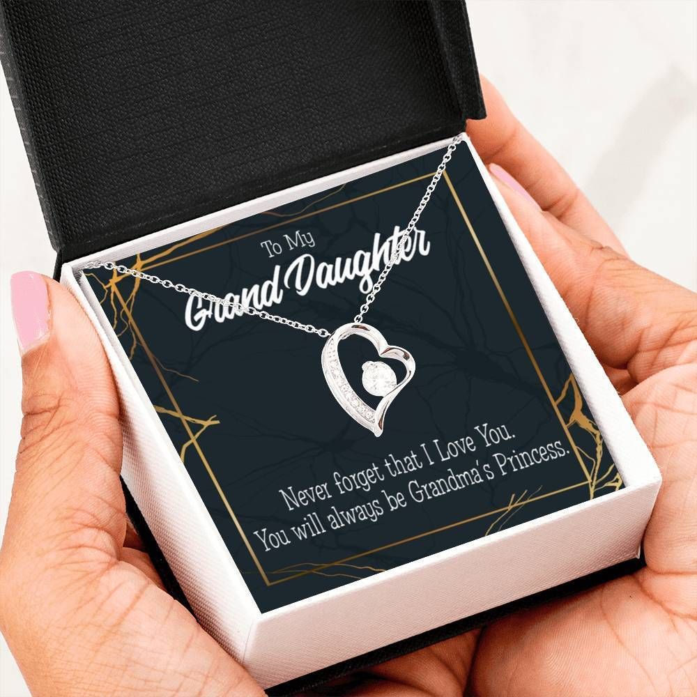 18K Gold Forever Love Necklace Gift For Granddaughter Grandma's Princess Forever Love Necklace Forever Love Necklace