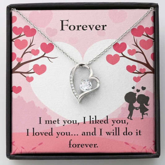 Gift For Wife Girlfriend Love Forever Stainless Forever Love Necklace