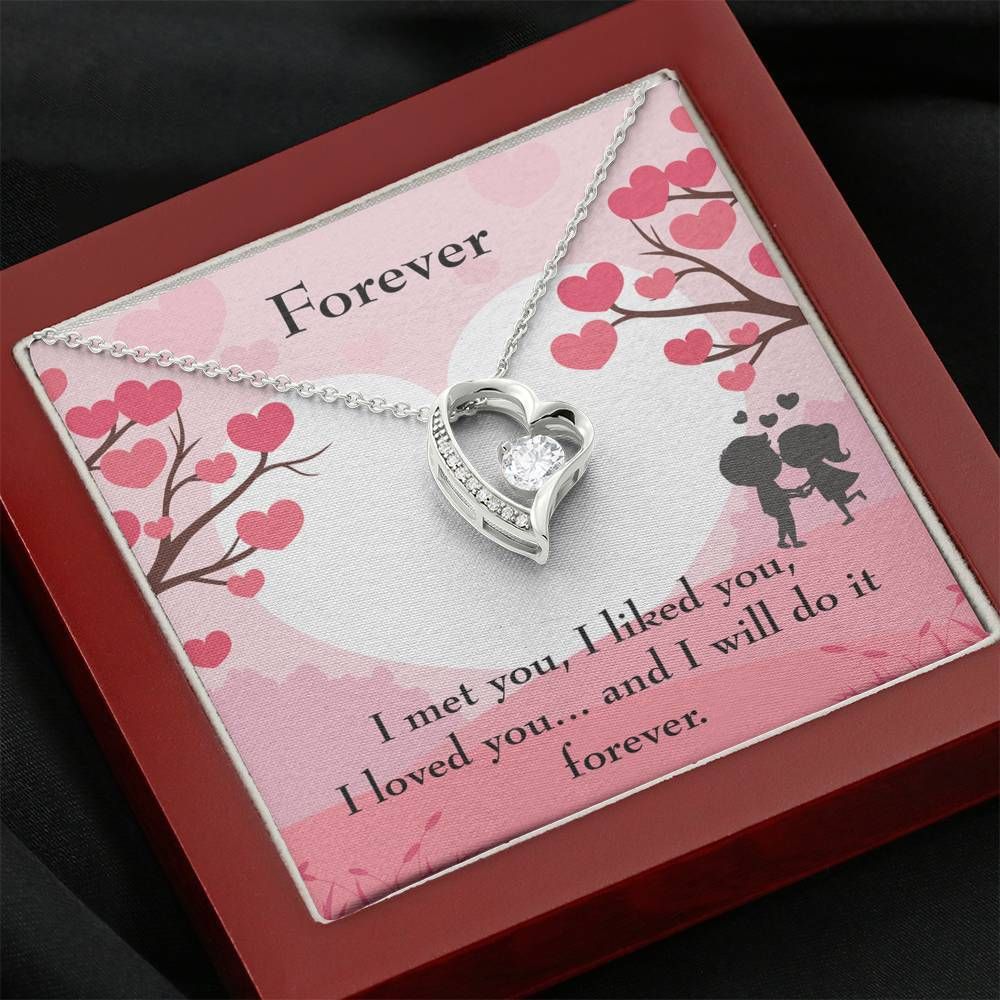 Gift For Wife Girlfriend Love Forever Stainless Forever Love Necklace