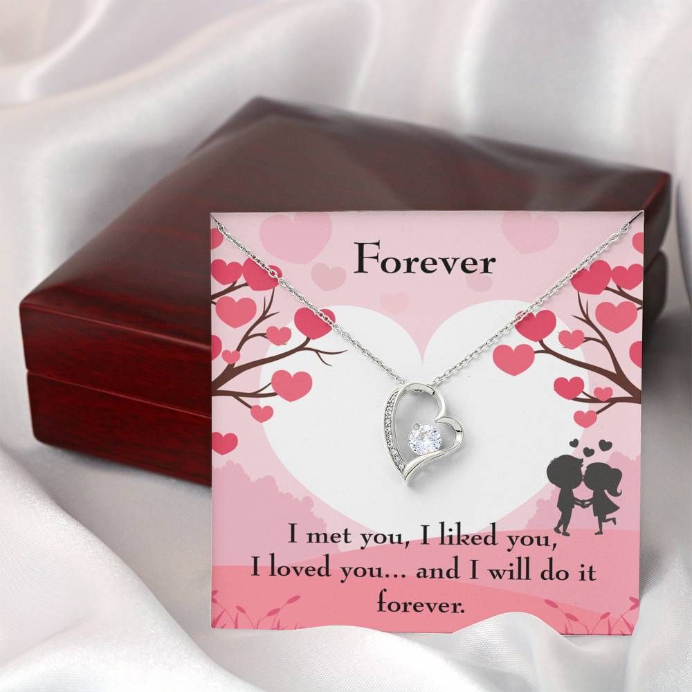 Gift For Wife Girlfriend Love Forever Stainless Forever Love Necklace