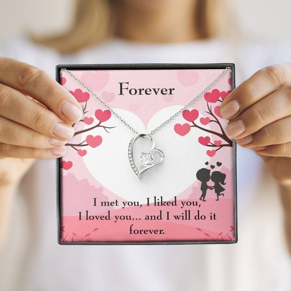 Gift For Wife Girlfriend Love Forever Stainless Forever Love Necklace