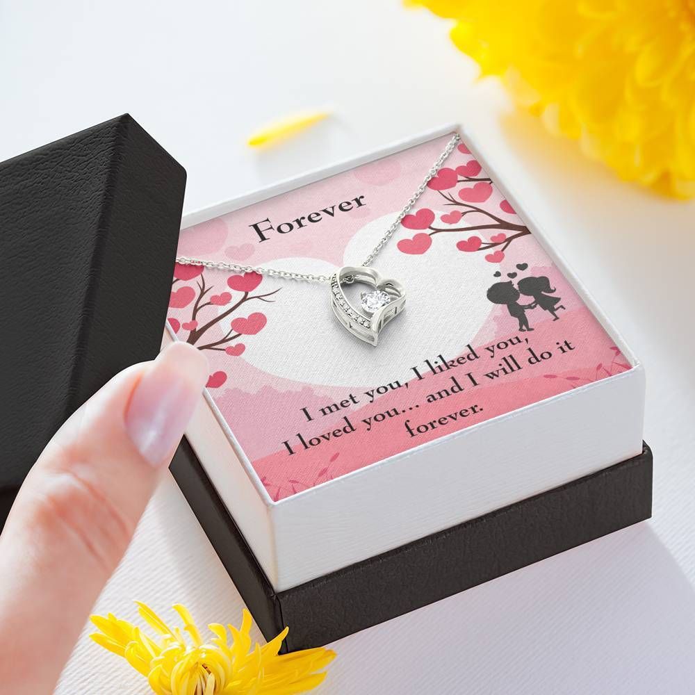 Gift For Wife Girlfriend Love Forever Stainless Forever Love Necklace