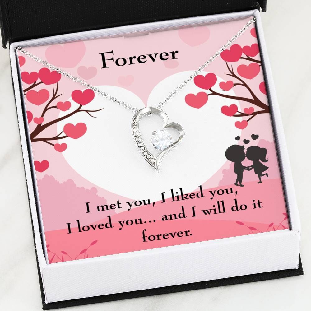 Gift For Wife Girlfriend Love Forever Stainless Forever Love Necklace