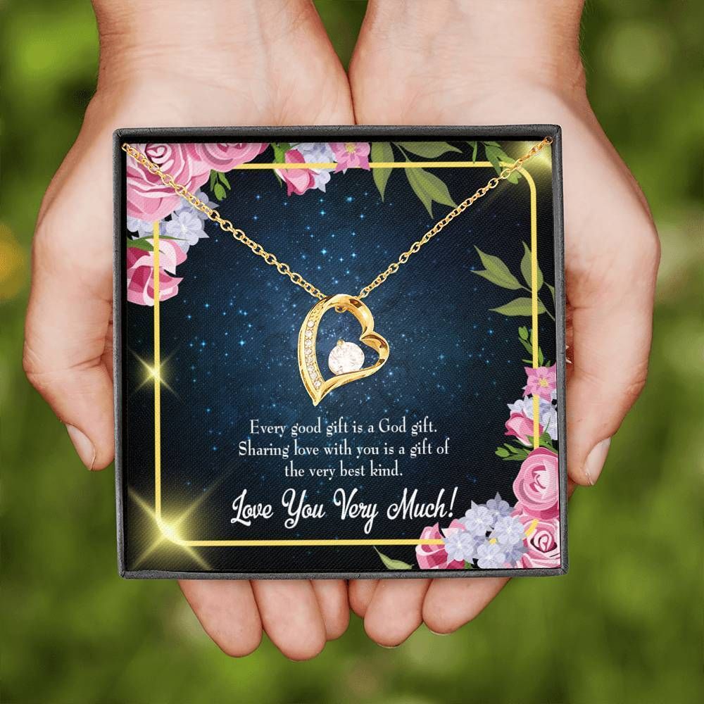 Every Good Gifts 18K Gold Forever Love Necklace Gift For Mom