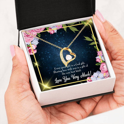 Every Good Gifts 18K Gold Forever Love Necklace Gift For Mom