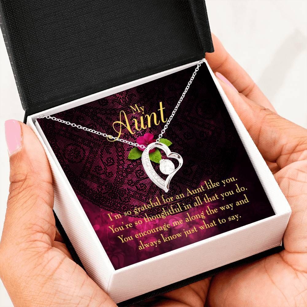 Gift For Aunt I'm So Grateful For An Aunt Like You Forever Love Necklace