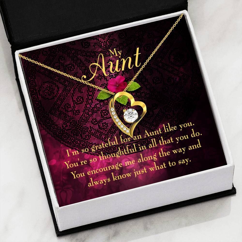 Gift For Aunt I'm So Grateful For An Aunt Like You Forever Love Necklace