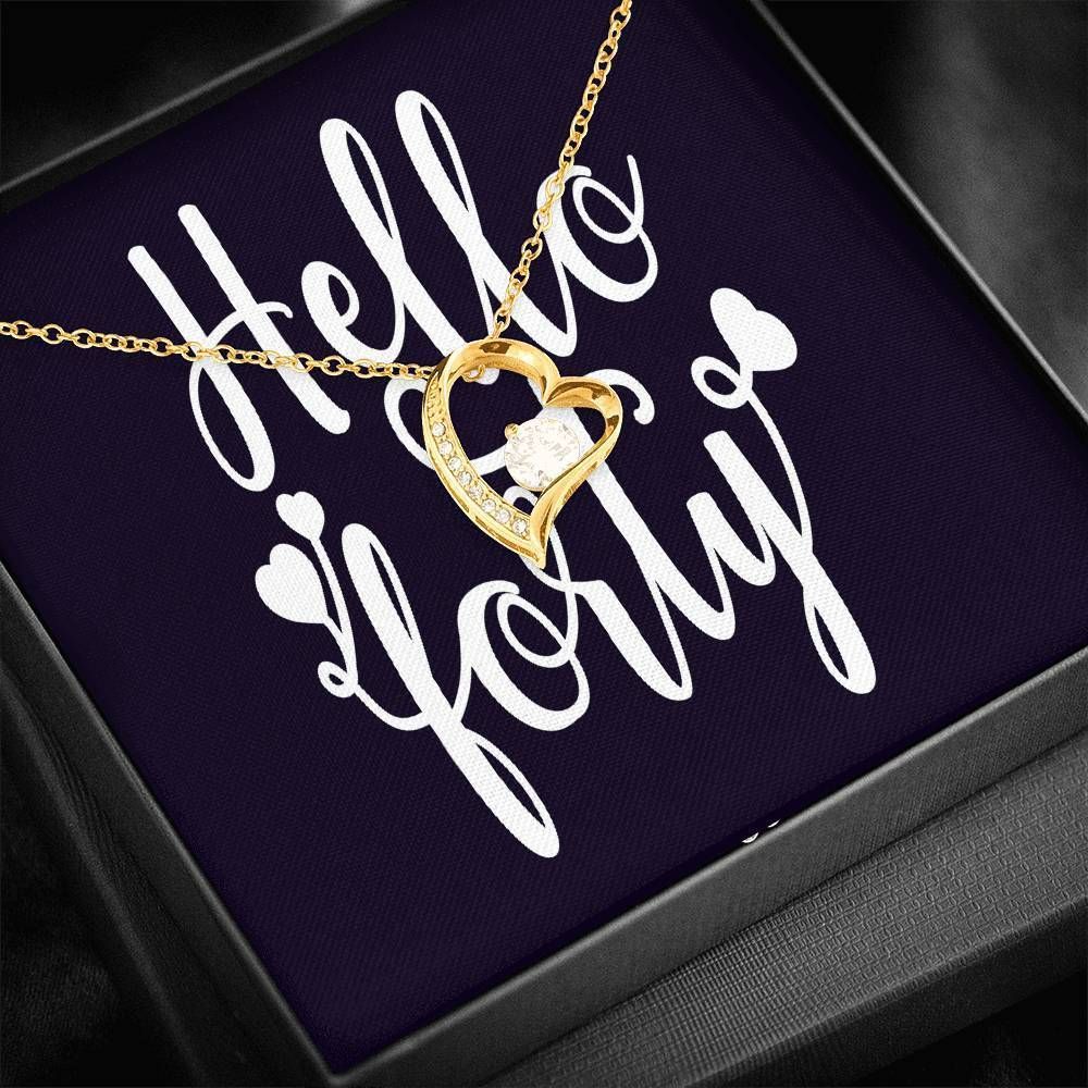 Hello Forty Birthday Gift 18K Gold Forever Love Necklace