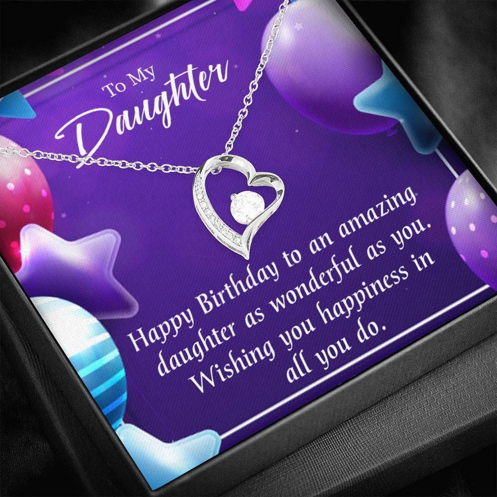 Daughter Birthday Gift Make A Wish 18k Gold Forever Love Necklace