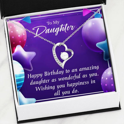 Daughter Birthday Gift Make A Wish 18k Gold Forever Love Necklace