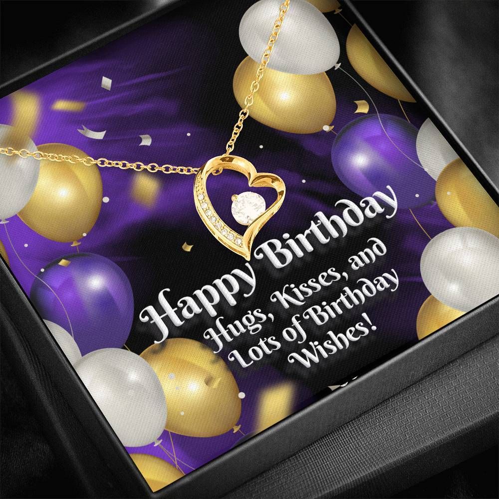 Happy Birthday Hugs Kisses Wishes Forever Love Necklace