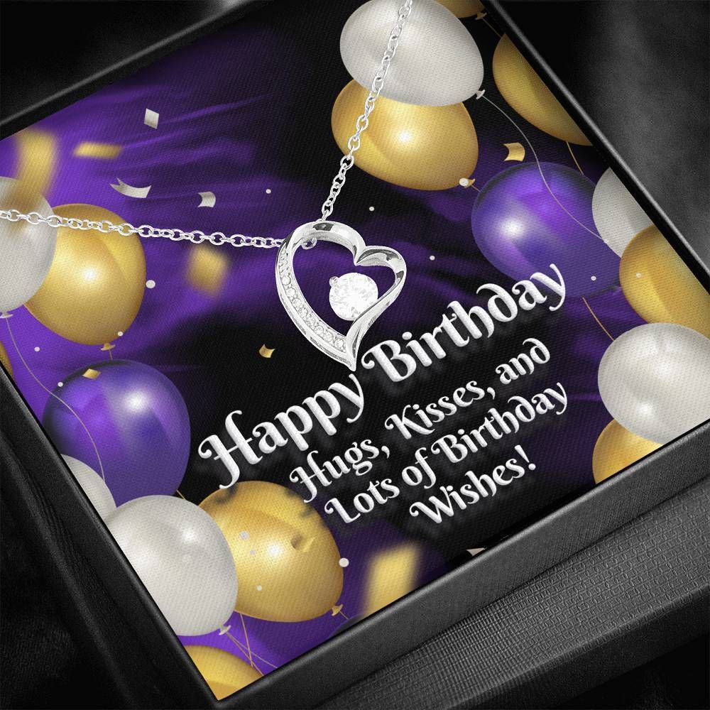 Happy Birthday Hugs Kisses Wishes Forever Love Necklace