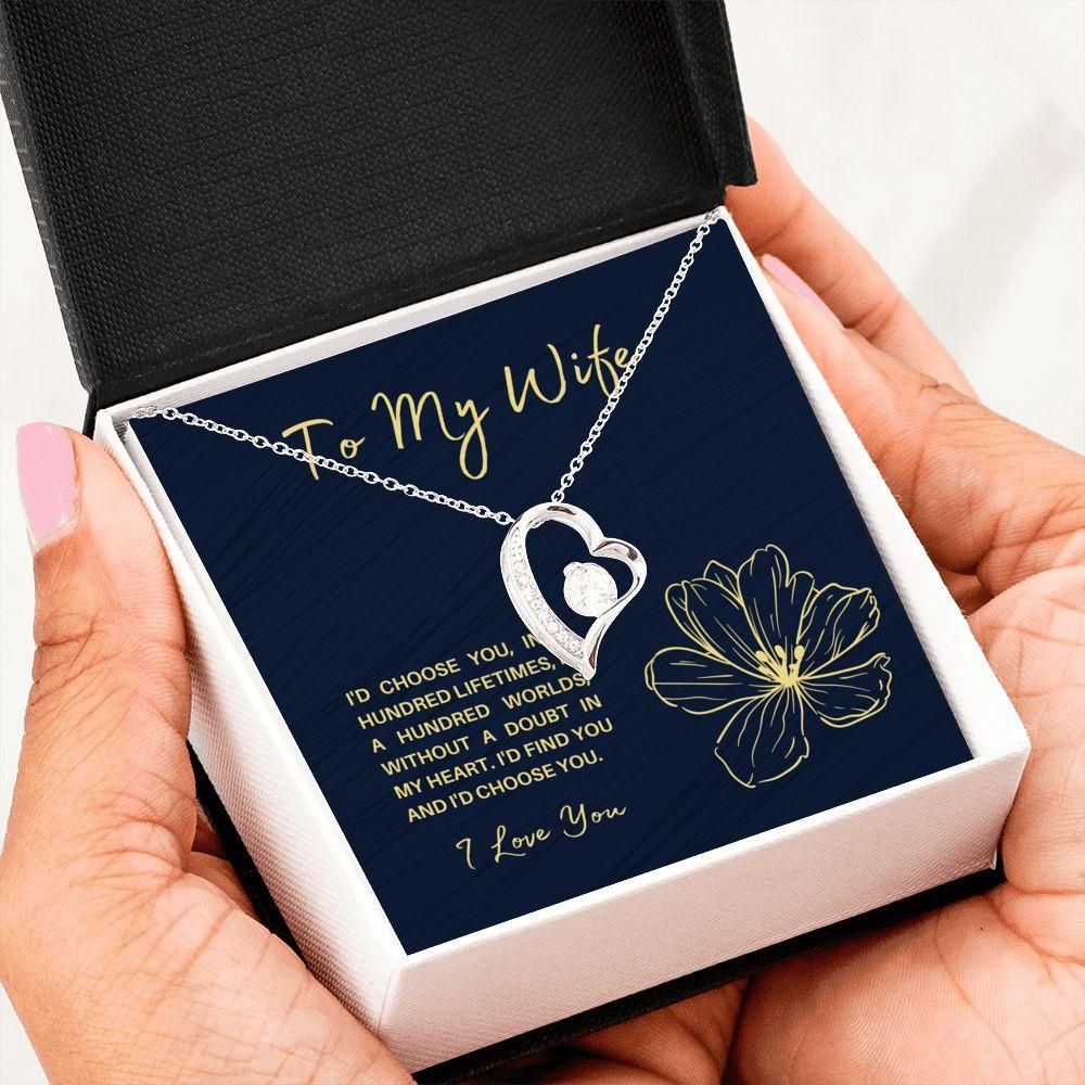 I'd Choose You Gift For Wife Forever Love Necklace