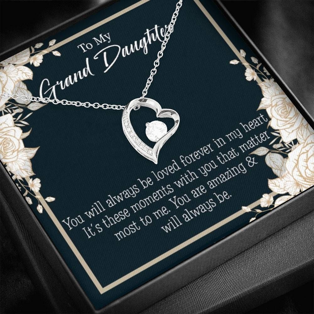 18K Gold Forever Love Necklace Gift For Granddaughter You're Amazing Forever Love Necklace Forever Love Necklace