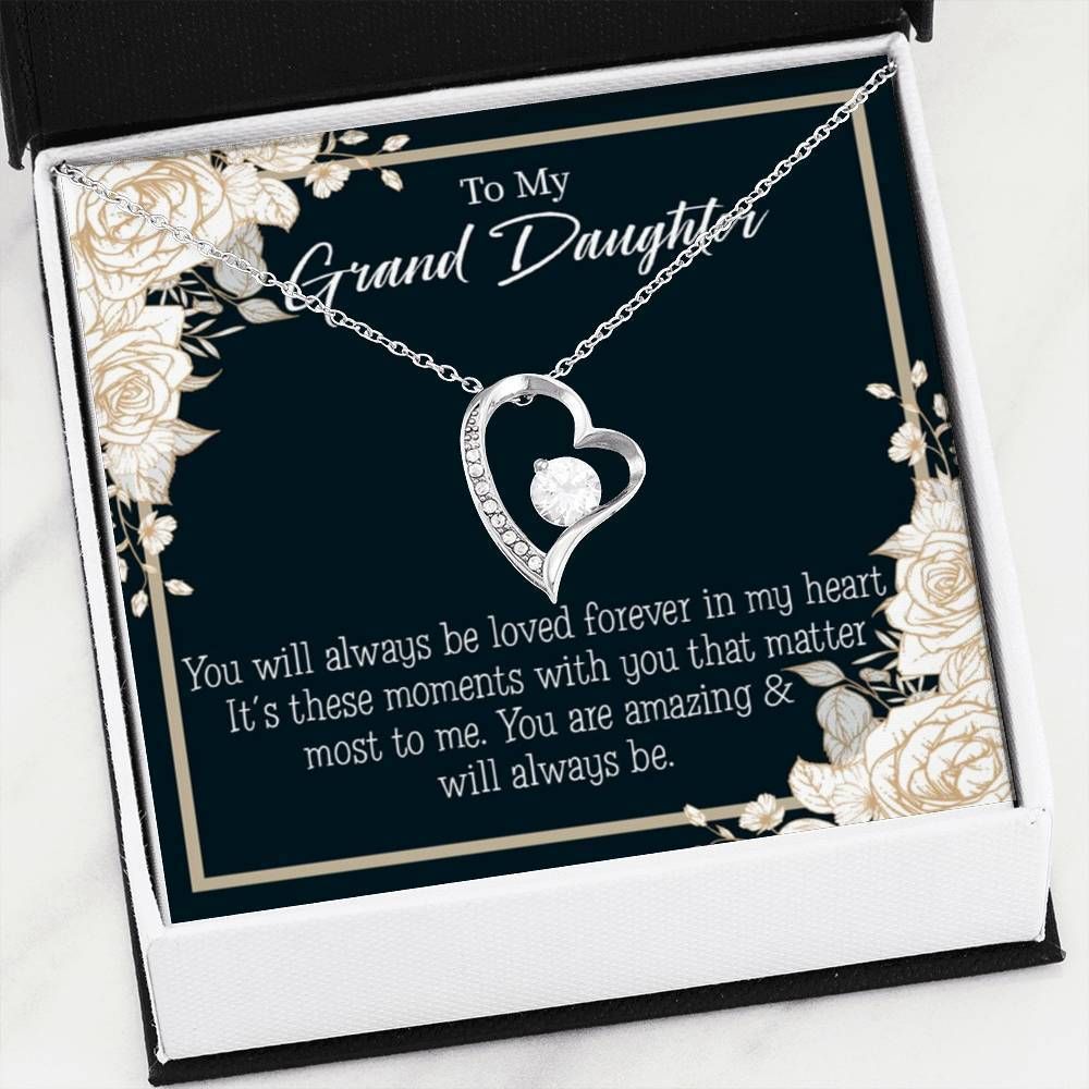 18K Gold Forever Love Necklace Gift For Granddaughter You're Amazing Forever Love Necklace Forever Love Necklace