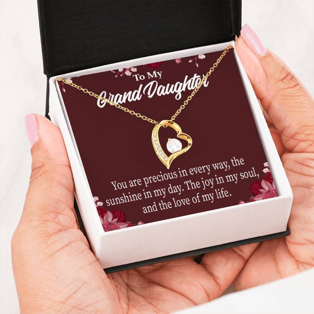 18K Gold Forever Love Necklace Gift For Granddaughter You Are Precious Forever Love Necklace Forever Love Necklace