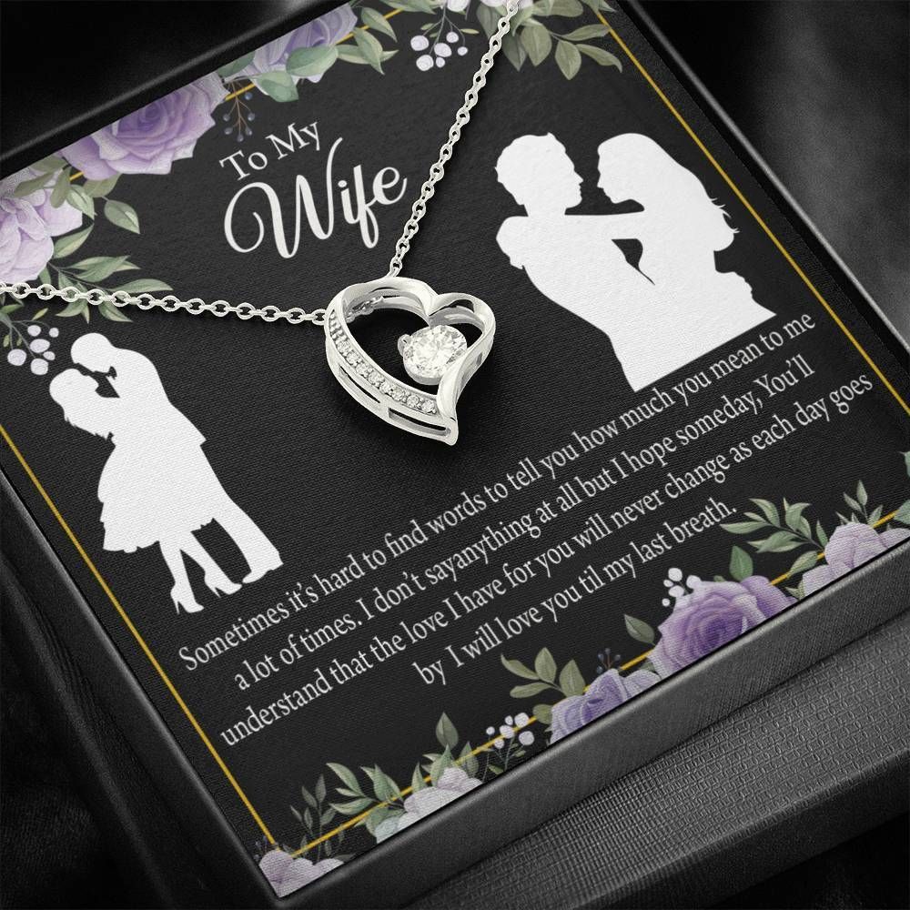 18K Gold Forever Love Necklace Gift For Wife Till My Last Breath Forever Love Necklace Forever Love Necklace