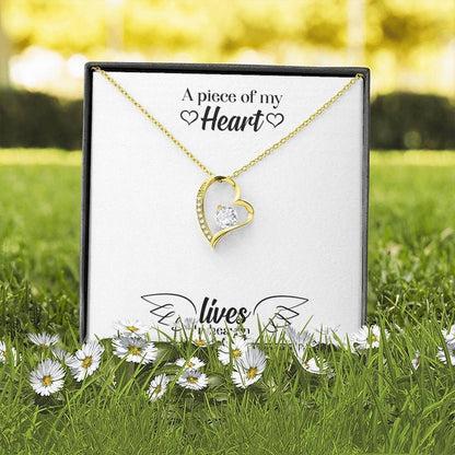 A Piece Of My Heart Gift For Angel 18K Gold Forever Love Necklace