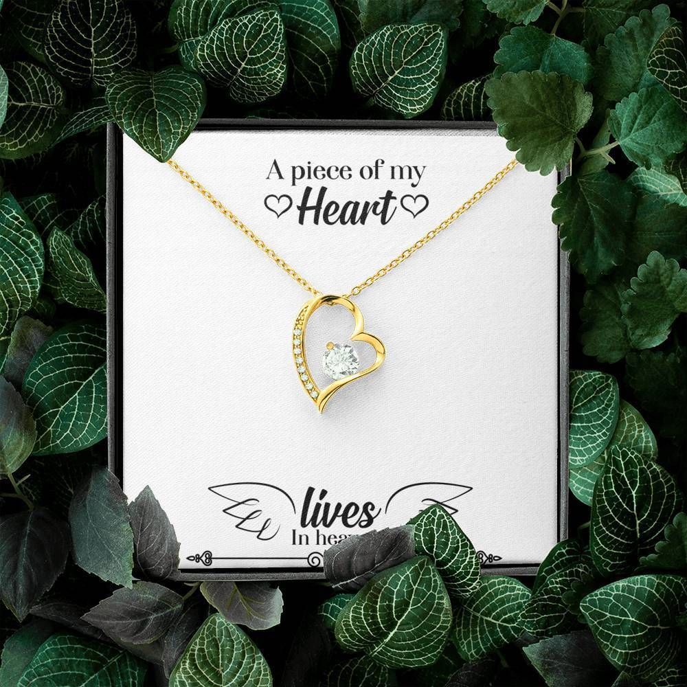 A Piece Of My Heart Gift For Angel 18K Gold Forever Love Necklace