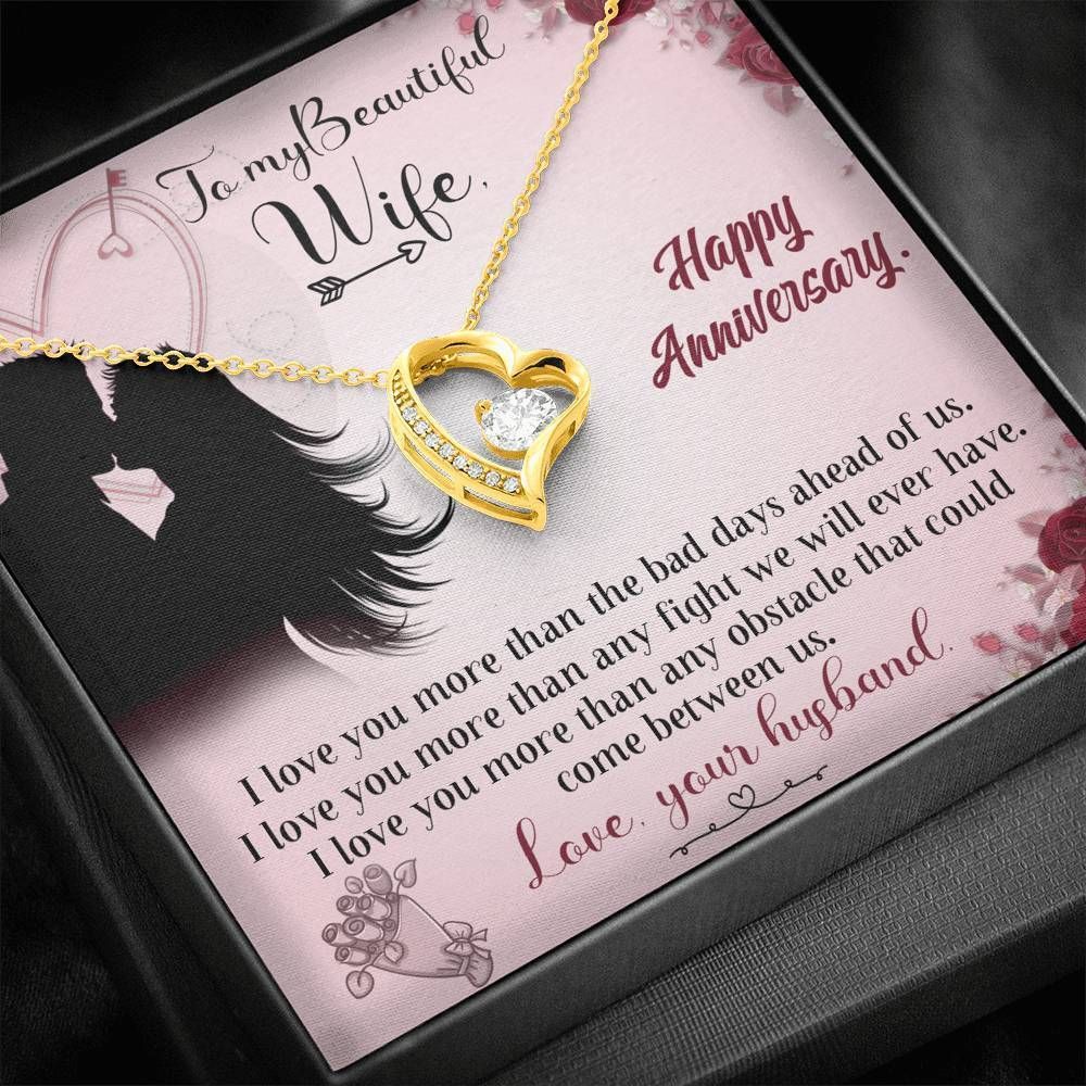 I Love You More Gift For Wife Forever Love Necklace